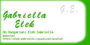 gabriella elek business card